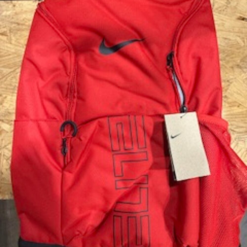 The Nike Elite Red and Black Athletic Backpack combines style and functionality
